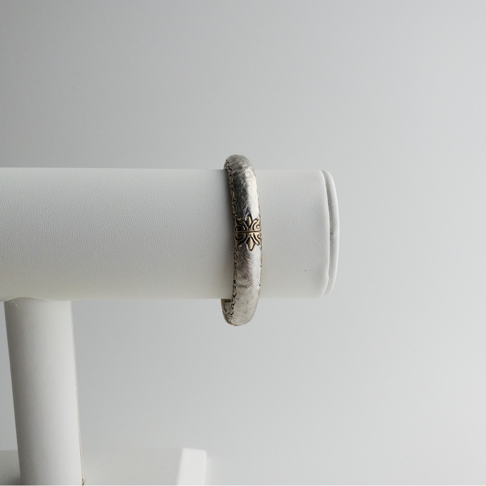 Stackable Stretch Bracelet Gold Beaded Cuff Bangle